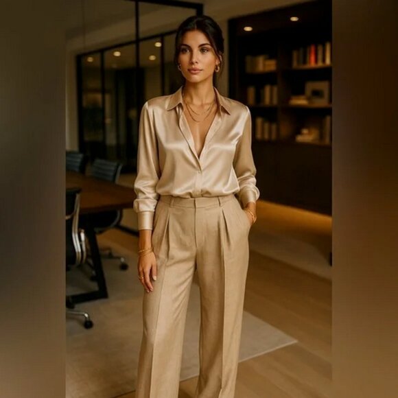 Max Mara Studio Herringbone Linen Trousers – Size US IT 38 - Picture 3 of 7